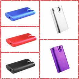 Innovation Colourful Portable Aluminium Alloy One Dugout Hitter Smoking Tube Kit Storage Box Container Pipe Cigarette Herb Tobacco Jar Tool