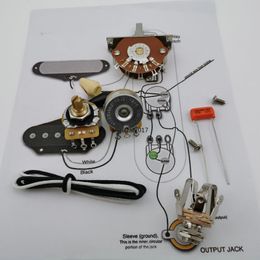 TL Guitar Capacitor Potentiometer CTS 250K Copper shaft Wiring Kit for-Stra CDE 225P .033 100V Orange Drop Cap +Welding line drawing