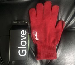 -Handschuh-Schirm-Noten-Handschuhe Unisexwinter-Handschuhe für Handymobile / Tablette PC mit Kleinpaketkasten 100pcs / lot = 50pairs