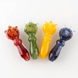 Colourful Glass Smoking Pipes Pyrex Oil Burner Pipe tobacco hand for dab rig water bong