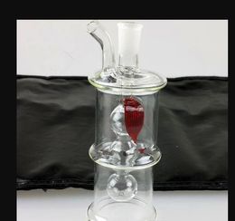 Double glass ball water bottle Wholesale Glass bongs Oil Burner Glass Water Pipes Oil Rigs Smoking Free