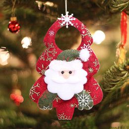 Christmas Decorations Christmas Tree Hangs Cartoon Santa Snowman Bear Doll Toys Hangs Home Decor