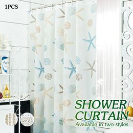 Sea Shell Starfish /& Fishing Nets Design Polyester Fabric Custom Shower Curtain