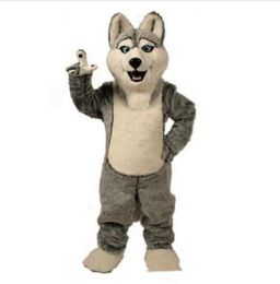 2020 factory sale hot Wolf mascot costumes halloween dog mascot character holiday Head fancy party costume adult size birthday