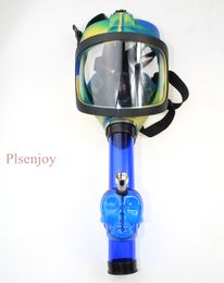 Colourful Gas Mask Bong Water Shisha Acrylic Smoking Pipe Sillicone Hookah Tobacco Tubes Wholesale