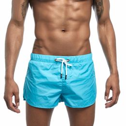Pocket Quick Dry Swimming Shorts For Men Swimwear Man Swimsuit Swim Trunks Summer Bathing Beach Wear Surf Boxer Brie J200326