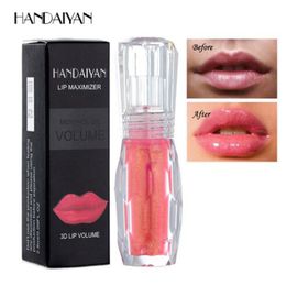 New Brand 6 Colours Lips Plumper Long Lasting Big Lip Gloss Moisturiser Plump Volume Shiny Sexy Vitamin E mineral Oil Lipgloss