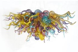 Lamp Colorful Hand Blown Glass Chandelier Lighting Pendant-Lighting 28"x20" Art Decor Modern Home Pendant Lamps