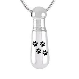 Wasserdichte Baseballschläger Feuerbestattung Schmuck Frauen Anhänger Andenken Geschenke Haustier Hund / Katze Memorial Urne Halskette für Asche