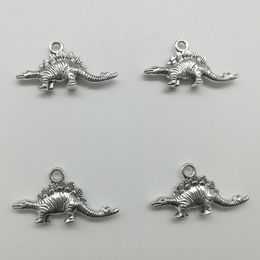 100pcs dinosaur antique silver charms pendants jewelry DIY Necklace Bracelet Earrings accessories 26*14mm Customize generation delivery