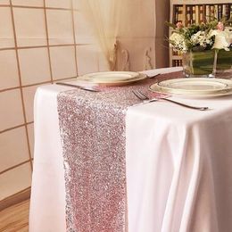 Rose Gold Silver Gold Table Runners 30x275cm Sequin Table Runners Table Decoration For Home Party Wedding Christmas Decoration Gold Silver