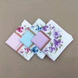 12PCS 43 * 43CM 60s Japan and South Korea handkerchief printing ladies handkerchief square cotton