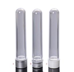 Cheap 25ml transparent mask test PET tube with aluminum cap,clear plastic cosmetic tube with pressure sensitive seal SN4205