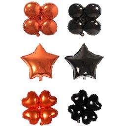 18inch Halloween foil Balloons Four Leaf Clover Heart Star Halloween Decorations Helium Balloon Party Supplies