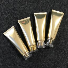 80g gold Refillable Tube Empty Cosmetic Bottle Soft Tube with Cap Travel Squeeze Make Ups Container Refillable Bottles SN4398
