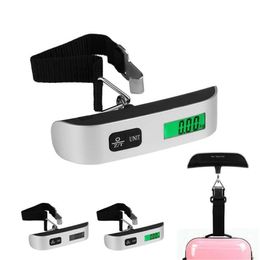 Portable Digital Luggage 50kg Capacity Hand Held Green Backlight LCD Electronic Scale