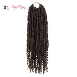 2021 new style 14Inch 24 Strands/pack Bomb Twist crochet hair Braiding Hair Passion Spring Twists Synthetic Crotchet Hair Extensions