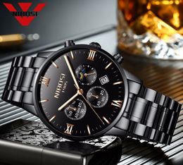 Nibosi Watch Men Watches Luxury Famous Top Brand Men's Fashion Casual Dress Watch Military Army Quartz Wristwatch Sun Moon Star Y19052201