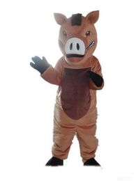 2019 Hot sale Good vision and good Ventilation a brown boar mascot costume with big nose for adult to wear