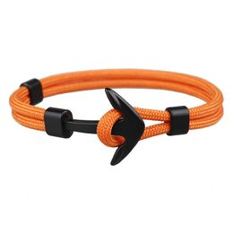 Popular Design Handmade Mens and Womens Paracord Anchor Link Bracelet Multi Colours Woven Bracelets for Wholesale 3 PCS