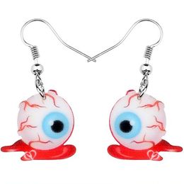 Dangle & Chandelier Acrylic Halloween Horror Blood Eyeball Eye Earrings Drop Festival Jewellery For Girls Women Teen Charm Gift