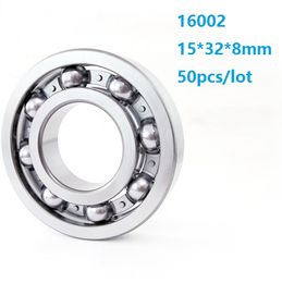 50pcs/lot 16002 open type bearing 15x32x8mm Deep Groove Ball bearing 15*32*8mm