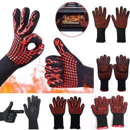 500 Celsius Heat Resistant Gloves Great For Oven BBQ Baking Cooking Mitts In Insulated Silicone BBQ Gloves Kitchen Tastry Tools WX9-381