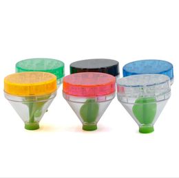 Colour diameter 50MM mini-air-blade plastic funnel smoke grinder