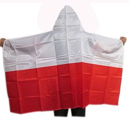 Poland Flag Cape 90x150cm Polyester Printing New Country National Body Flag Banner of Poland 3x5ft for Sport Football Country