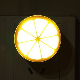 LED Lemon Night Light Auto Sensor Control Lamp for Bedroom