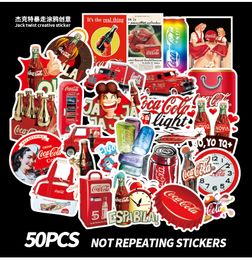 50 pcs Mixed Car Stickers Retro Favor Drinks For Skateboard Laptop Helmet Stickers Pad Bicycle Bike Motorcycle PS4 Notebook Guitar Pvc Decal