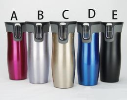 Stainless Steel Travel Mug 420ml Tumblers Insulation Cup Stainless Steel Car Cups with Lid for Home Outdoor Travel Free shipping