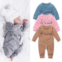 Kids Designer Clothes Baby Letter Printed Rompers Toddler Long Sleeve Jumpsuits Girls Boys Spring Autumn Warm Onesies Climbing Suit PY632