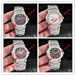 Best Quality Watch 40mm Man Automatic Mechanical Sport 5712 5740 5724 Moon Phase Stainless Steel Transparent Blue Dial Blue Dial