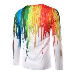 Polyester Spring Autumn Mens T Shirts Casual Christmas Trees 3d Printed Long Sleeve Male Slim Tee Tops Fashion Rock Tee Shirts Trend