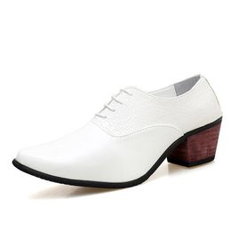 Hot Sale-New Arrival Men Dress shoes Pointed Toe Height leather shoes Fashion popular Oxford shoes