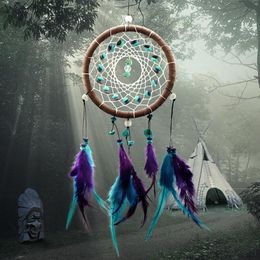 Wholesale- Antique Imitation Enchanted Forest Dreamcatcher Gift Handmade Dream Catcher Net With Feathers Wall Hanging Decoration Ornament