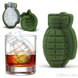 3D Grenade Shape Ice Cube Mould Tools Creative Ice Cream Maker Party Drinks Silicone Trays Moulds Kitchen Bar Tool Mens Gift