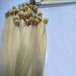 Grade 8A 613# Blonde Colour 100% Brazilian Virgin Remy Hair Straight Human Hair Bundles Weft 100gram piece 10 inch to 30inch option