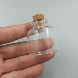 12pcs Factory Wholesale very cute Glass vials 20ml Glass Bottles Small Bottles with Corks 37x40x12.5mm it