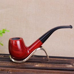 New Redwood Classic Solid Wood Pipe Portable Male Tobacco Wholesale High-grade Removable Filter Pipe