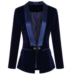 New year christmas gift Hign-End wholesale runway Lapel neck Lapel neck Pocket Double breasted Sashes Women's Suits