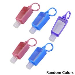 30mL Empty Bottle Pocketable Bath Body Hand Sanitizer Disinfectant Holder Silicone Travel Storage Factory wholesale LX2935