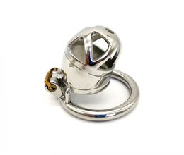 Chastity Device For Men Metal Cage Stainless Steel Cock Cages Male Belt Penis Ring Toys Bondage Lock Adult Products FRRK-19