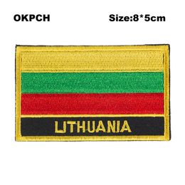 Free Shipping 8*5cm Lithuania Shape Mexico Flag Embroidery Iron on Patch PT0103-R