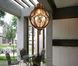 Personalized Vintage Pendant lamps simple outdoor balcony corridor Courtyard Villa Pavilion grape waterproof Pendant Lights MYY