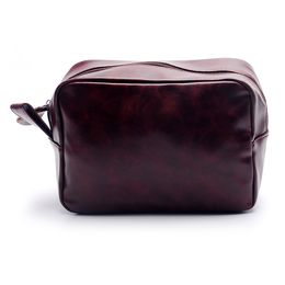 PU Cosmetic Bag Wholesale Blanks Handmade Men's Shaving Bag Men's leather Travel Case Dopp Kit Gift for Him DOM106137