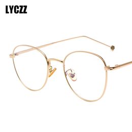 Wholesale-LYCZZ Brand Fashion Design Men Women Ultralight Myopia Spectacle Unisex Vintage Th Frame Glasses Clear Prescription Eyewear