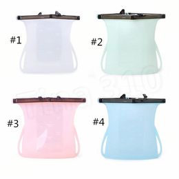 Hot 1000ml Foldable Silicone Food Preservation Bag Reusable Sealing Storage Container Food Fresh Bags Vegetables tools Food Savers T2I5153