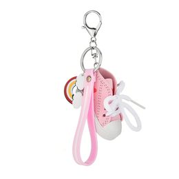 Acrylic PVC Keychains 3D Sneaker Shoes Rainbow I Love You Letter Key Chain Ring Holders Fashion Lover Couple Bag Charms Car Keyrings Jewelry